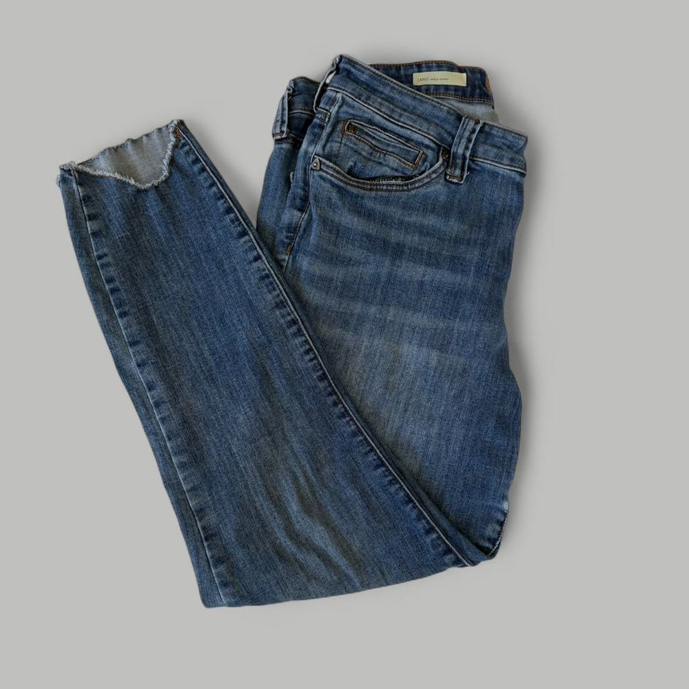 Kut From The Kloth Carlo Ankle Skinny Jeans Blue Size 10 - Picture 2 of 14